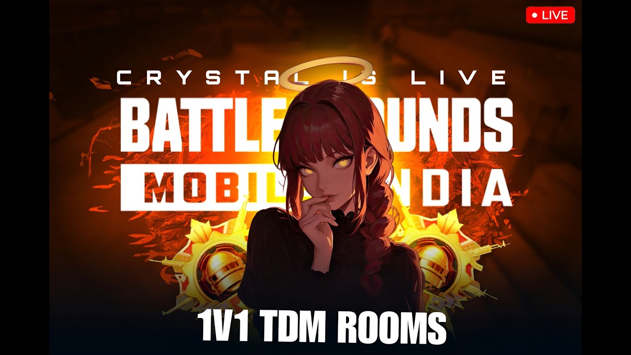 1V1 TDM ROOMS & CLASSIC 🌸✨ |CRYSTAL IS LIVE |       #bgmilive #bgmilive  #ranked #fyp