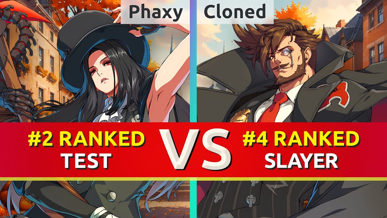 GGST ▰ Phaxy (#2 Ranked Testament) vs Cloned (#4 Ranked Slayer). High Level Gameplay
