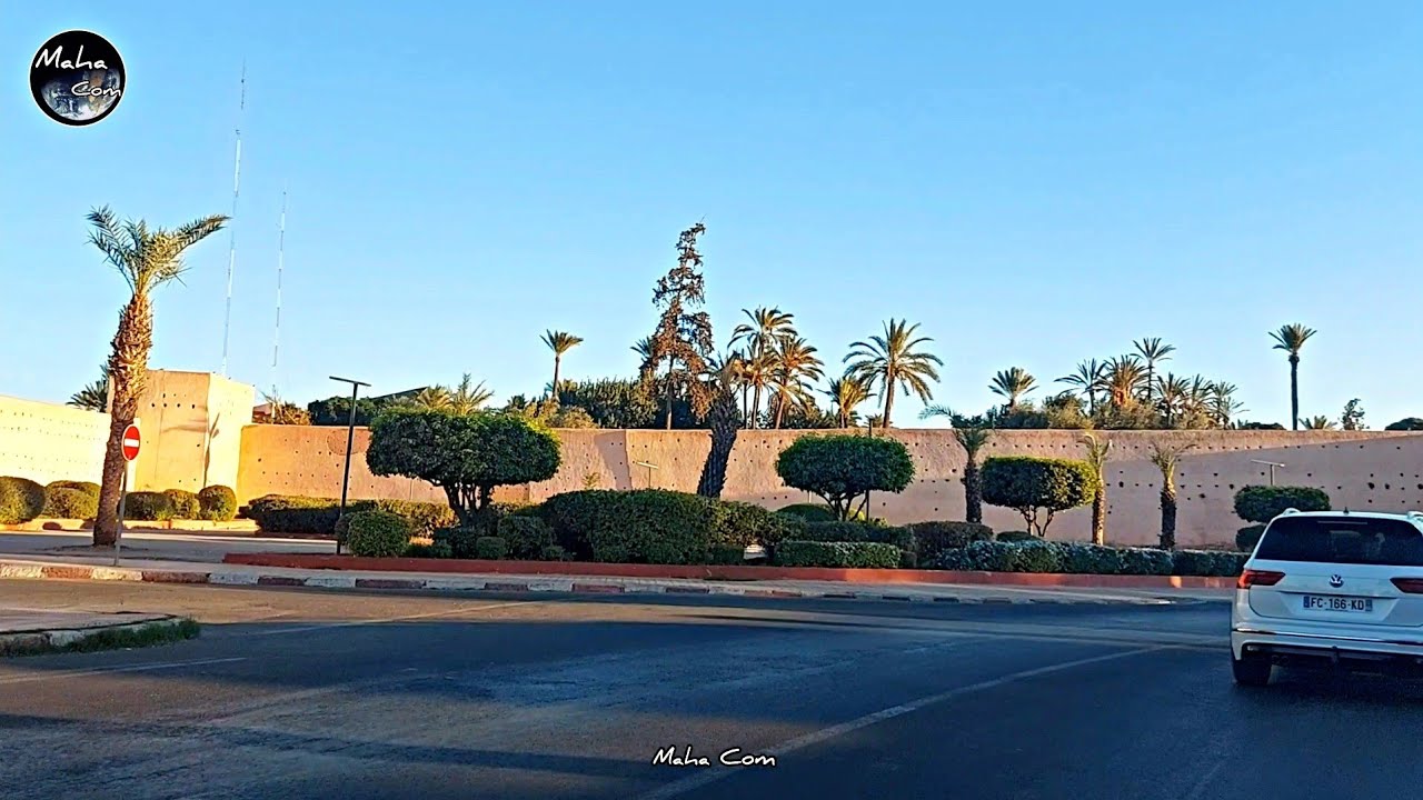 Marrakech جولة من شارع علال الفاسي إلى وسط المدينة بمراكش