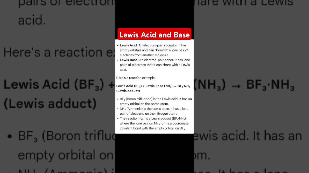 Lewis Acid and Base 