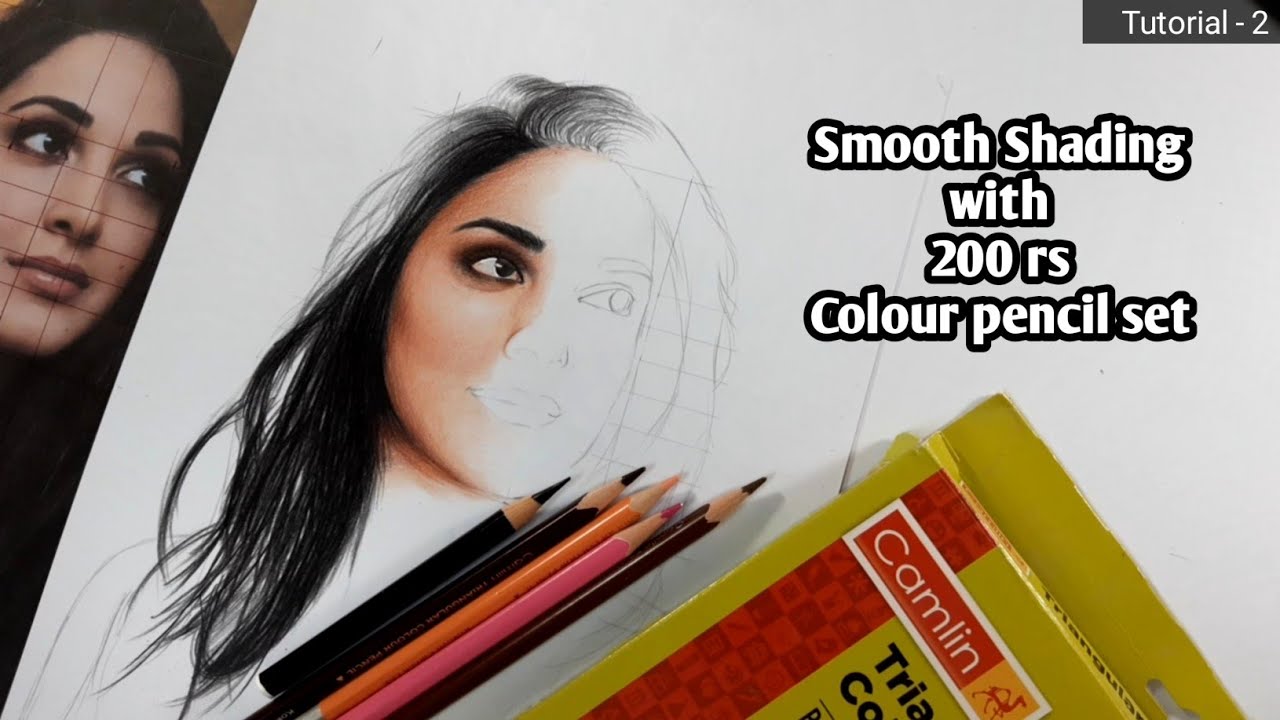 How to Draw Kiara Advani ✏ | Smooth Face shading with Cheap Colour Pencil | Tutorial - 2