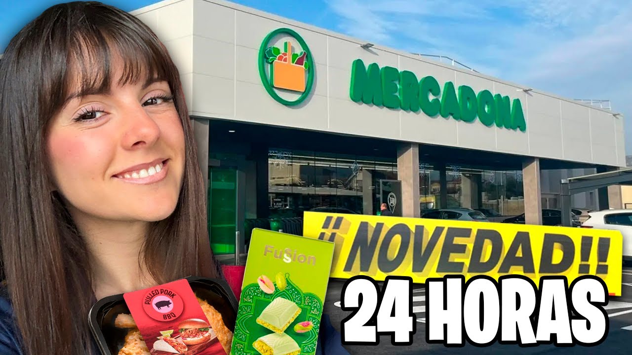 24 HORAS COMIENDO NOVEDADES DE MERCADONA 🍔