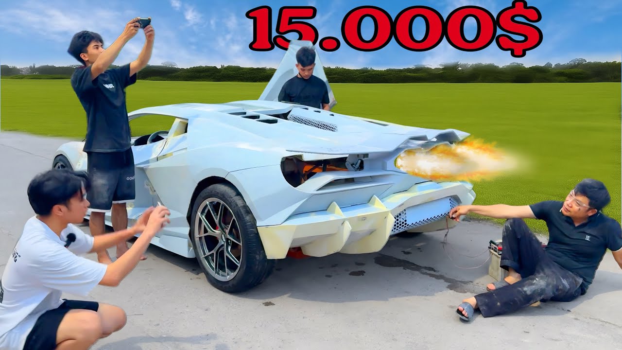 Build Lamborghini Revuelto supercar from scrap metal
