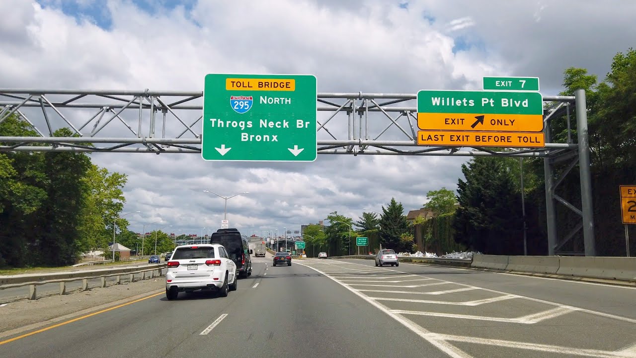 Clearview Expressway (I-295) & Cross Bronx Parkway from Queens to Bronx, NYC