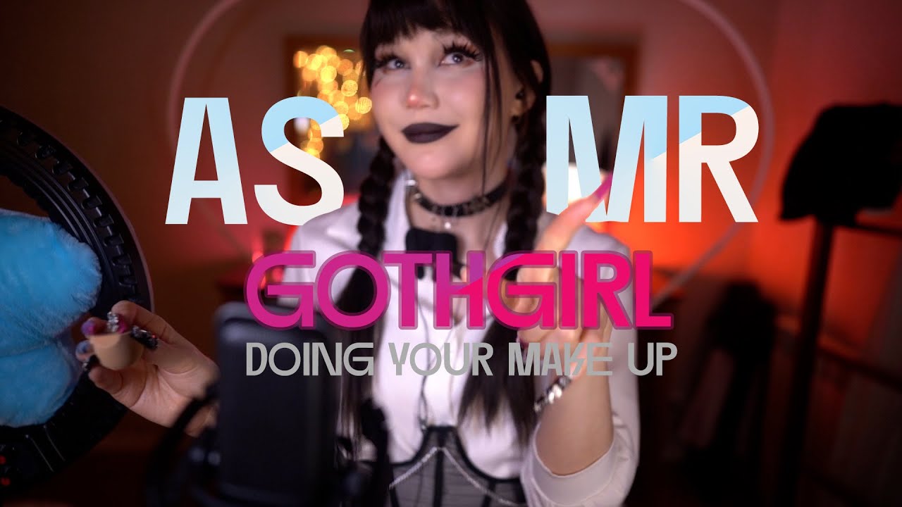 ASMR / GothGirl doing your make up / RolePlay