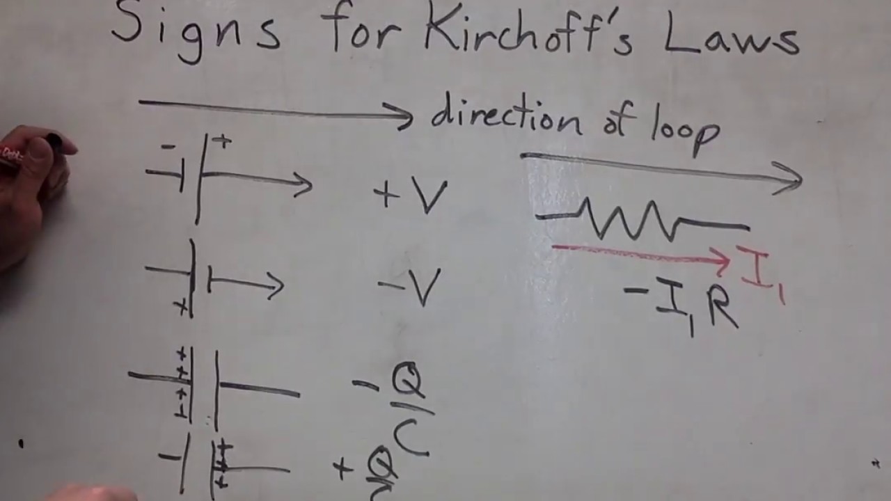 Signs for Kirchhoff's Laws