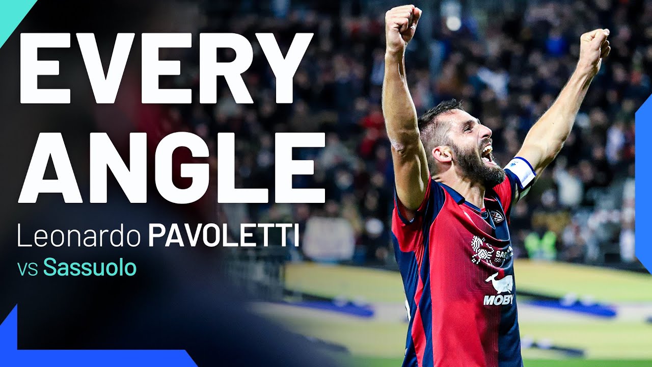 Pavoletti's crazy bicycle kick goal | Every Angle | Cagliari-Sassuolo | Serie A 2023/24