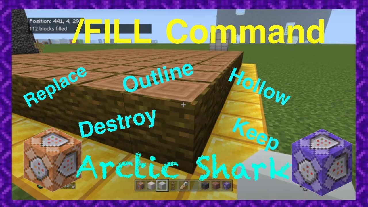 Minecraft Bedrock /Fill Command (Replace ,Destroy, Keep, Hollow, Outline)OUTDATED READ DESCRIPTION!