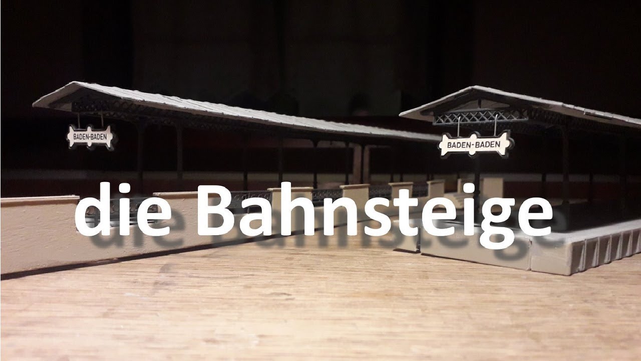 Auwiesen Modell - Bahnsteige
