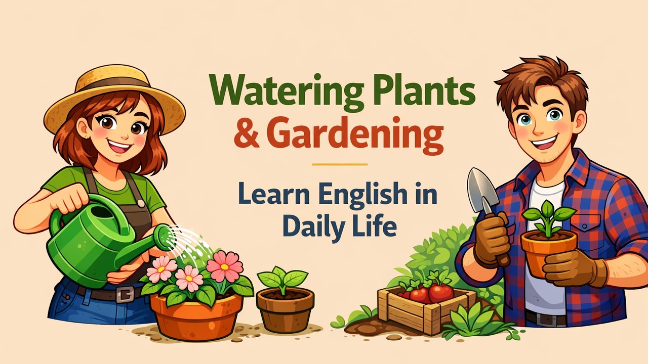 Learn English While Gardening 🌿 Easy Vocabulary & Conversation.