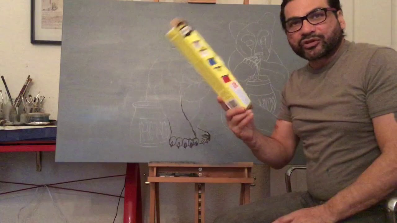 How to start painting, transfer drawing  on to canvas