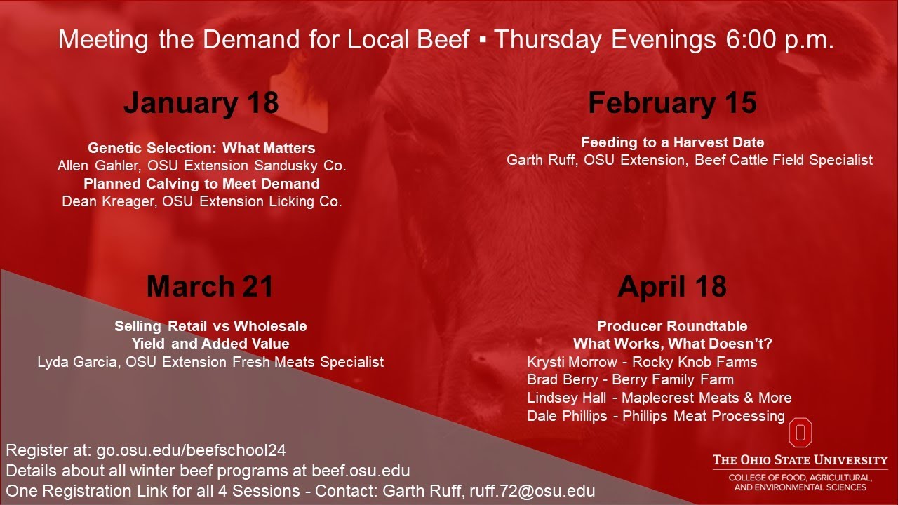 Ohio Beef School 2024 Session 4: Producer Marketing Roundtable . . . What Works, What Doesn’t?