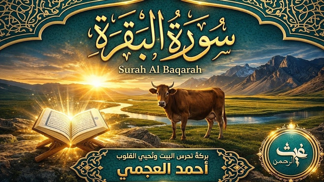 سورة البقرة كاملة بصوت أحمد العجمي | رقية شرعية لتحصين البيت وطرد الشياطين | تلاوة تريح القلب