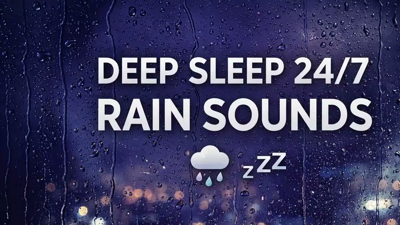(No Ads, sem anúncio) Relax and sleep deeply with continuous rain / Chuva relaxante p sono profundo