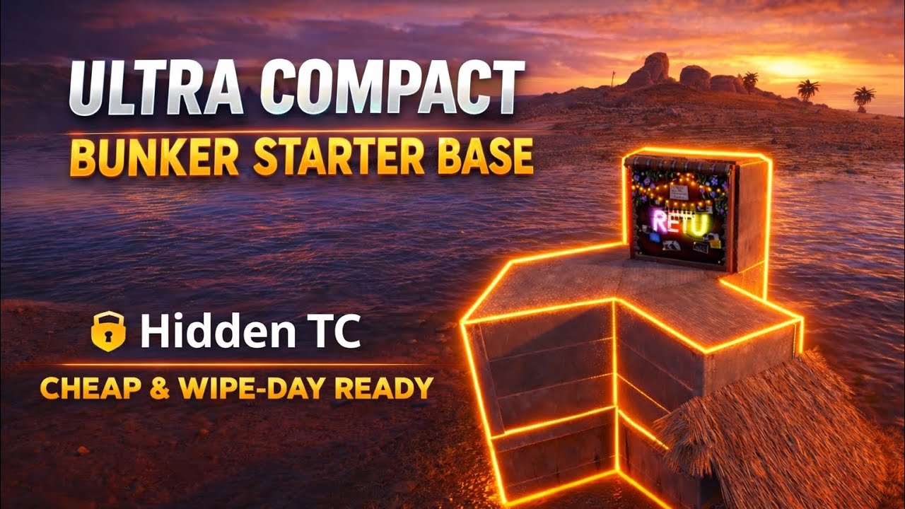 Ultra Compact Bunker Starter Base 🔒 Hidden TC | Cheap & Wipe-Day Ready