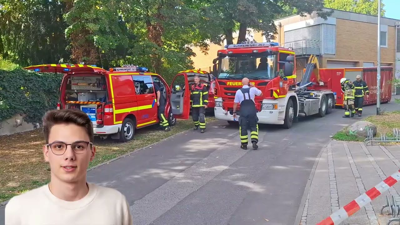 Rauchentwicklung in Trafogeb&auml;ude &ndash; Einsatz der Schweinfurter Feuerwehr #blaulicht #einsatz