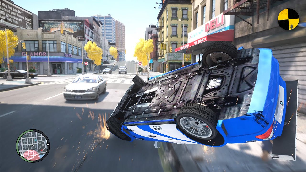 GTA 4 Crazy BMW M3 GTR Crashes Ep.73