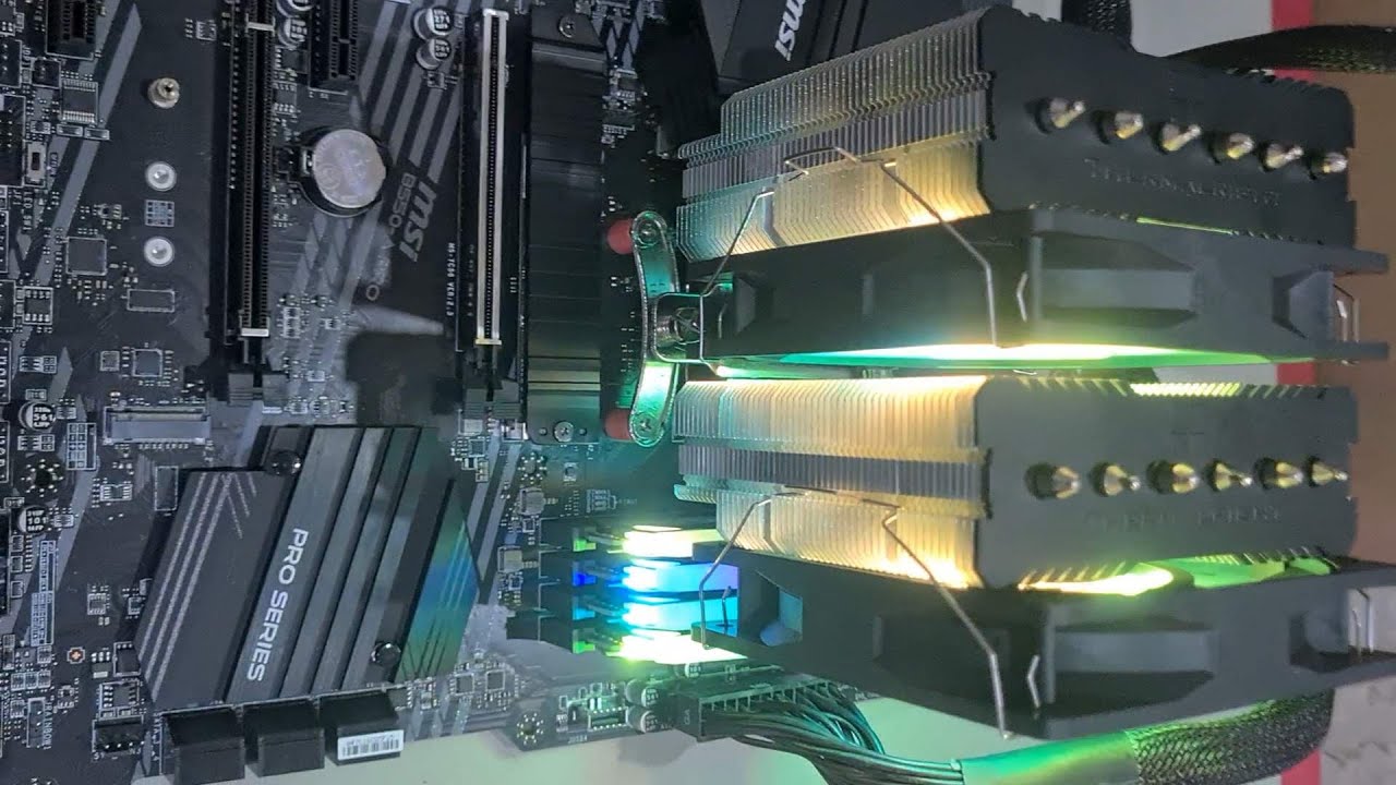 thermalright peerless assassin 120 SE ARG dual tower black air cooler install on am4 motherboard