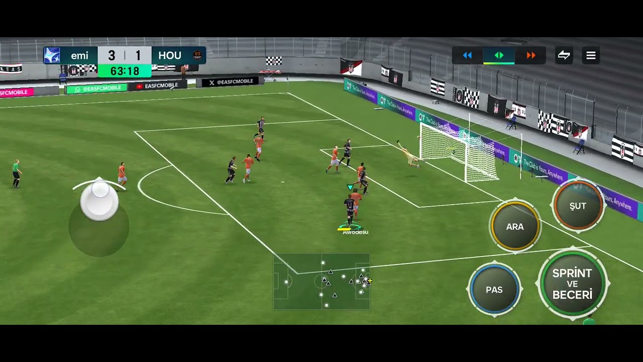 Beşiktaş vs Houston 6-1 FC mobile 