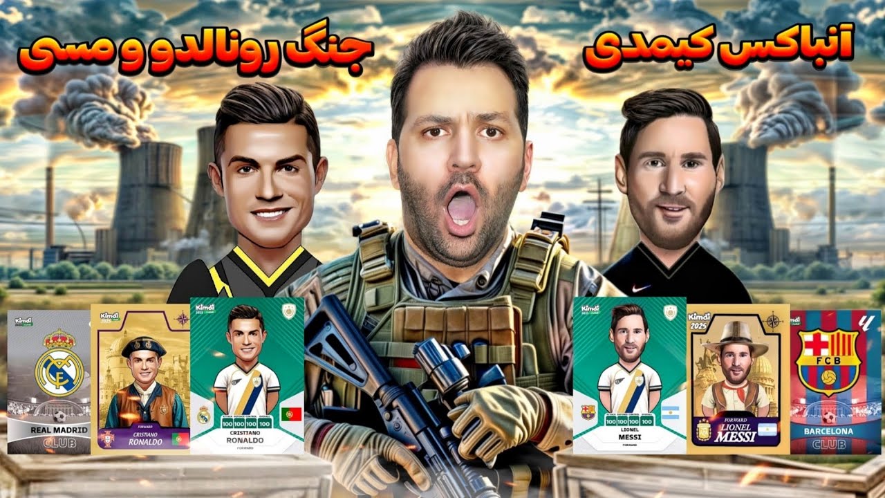 آنباکس کیمدی جدید چالش جنگ بین رونالدو و مسی ( بدترین اتفاق افتاد) 😱🧐😢