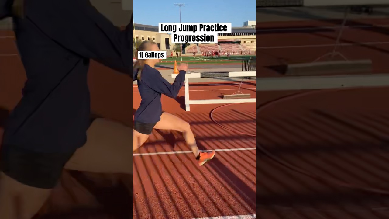 An easy practice progression for long jump! #trackandfield #longjump #athletics