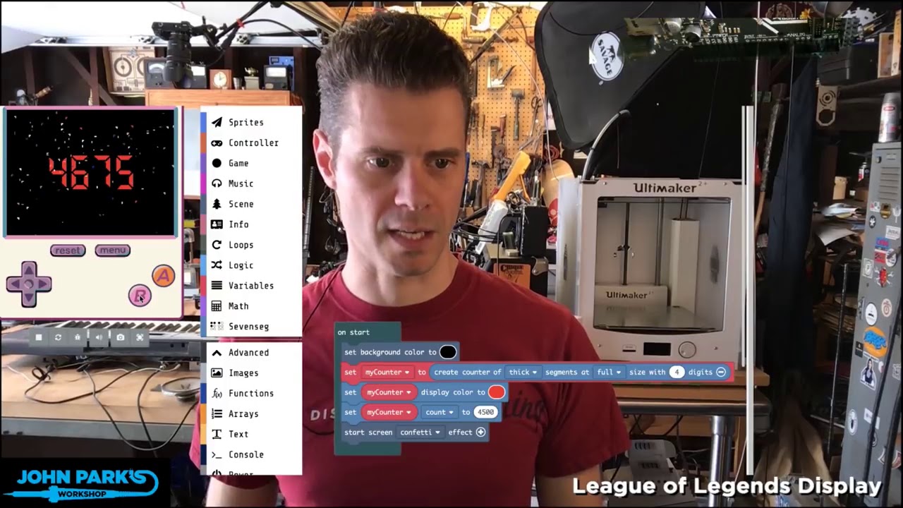 MakeCode Minute: Arcade Seven Segment @adafruit @johnedgarpark #adafruit @MSMakeCode #makecode
