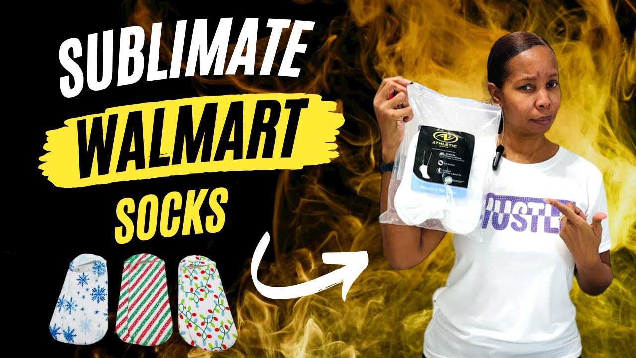 Sublimating WALMART Socks!