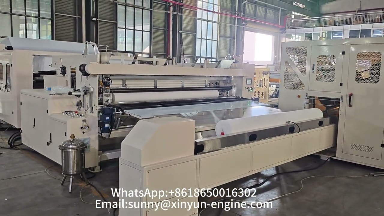 Albania fluffy lamination paper towel rewinding machine and maxi roll log saw cutting machine