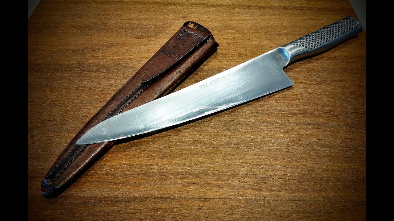 Mini reforma e review da faca chef da Global (Gyuto de 9 polegadas)