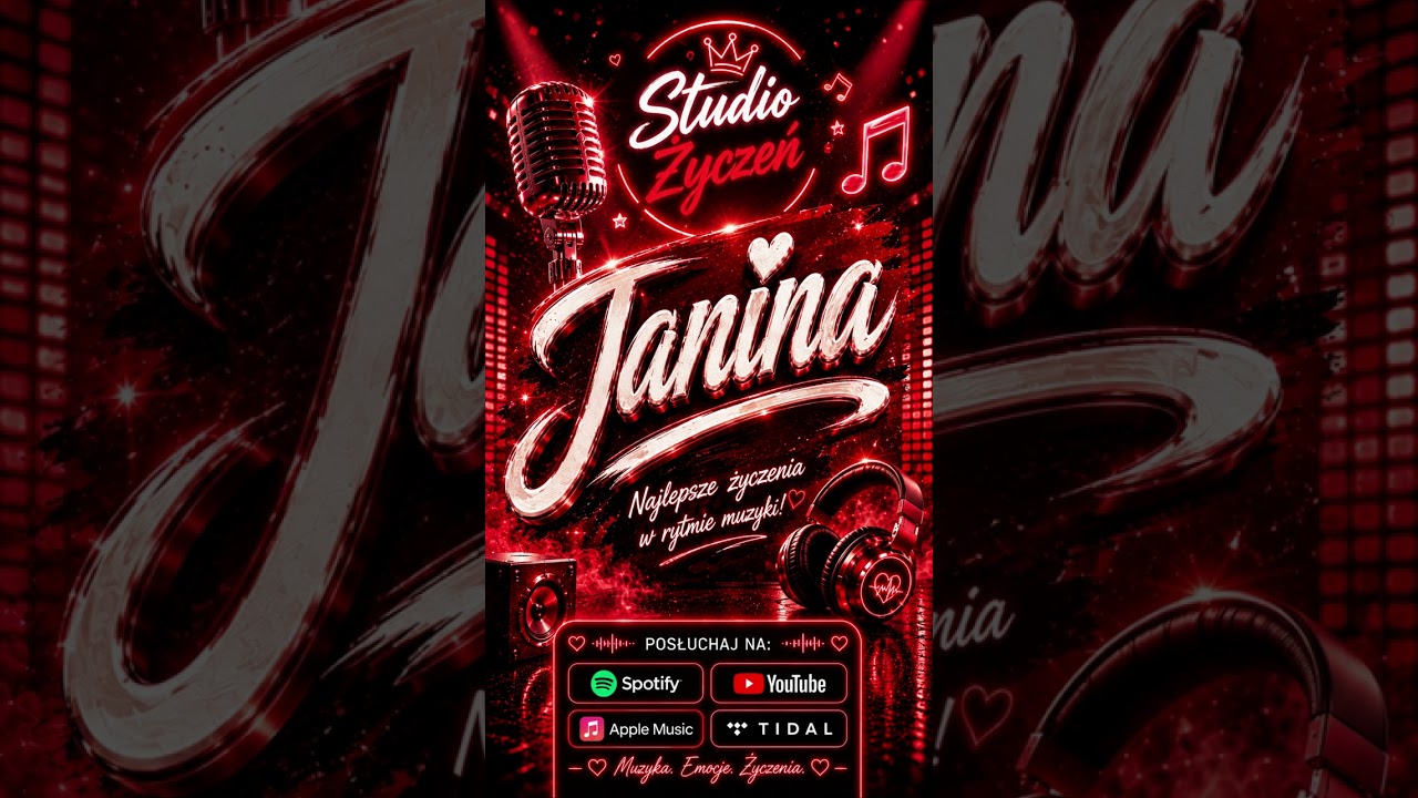 Studio Życzeń - Janina ❤️ Piosenka Na Imieniny Janiny | Piękne Życzenia Dla Janiny