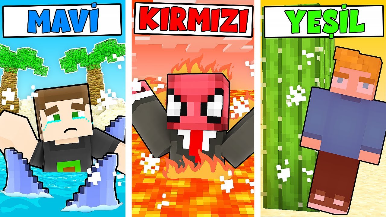 TEK RENKTE HAYATTA KALAN KAZANIR - Minecraft