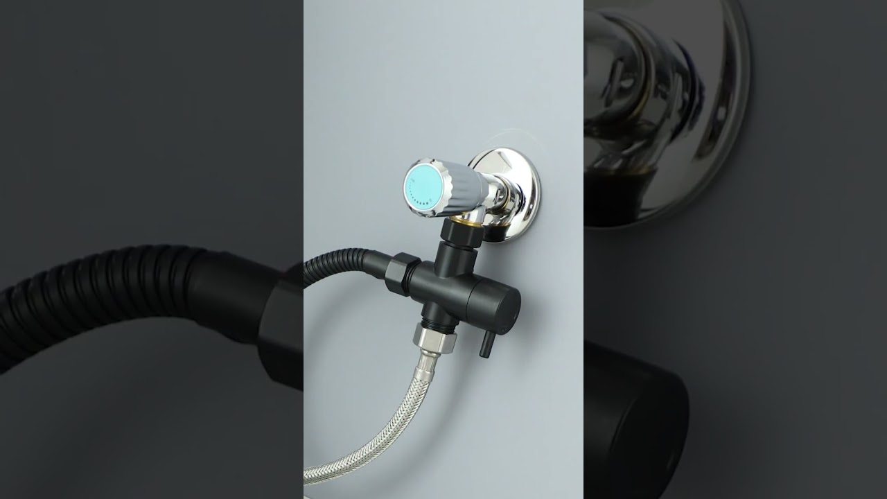 RB10763 Ducha Bidet Arabe Wc Set Llave Accesorios Ba&ntilde;o Acero Negro
