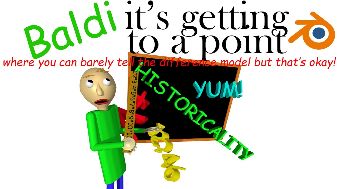 Baldi it's getting to a point where you can barely tell the difference model but that's okay!