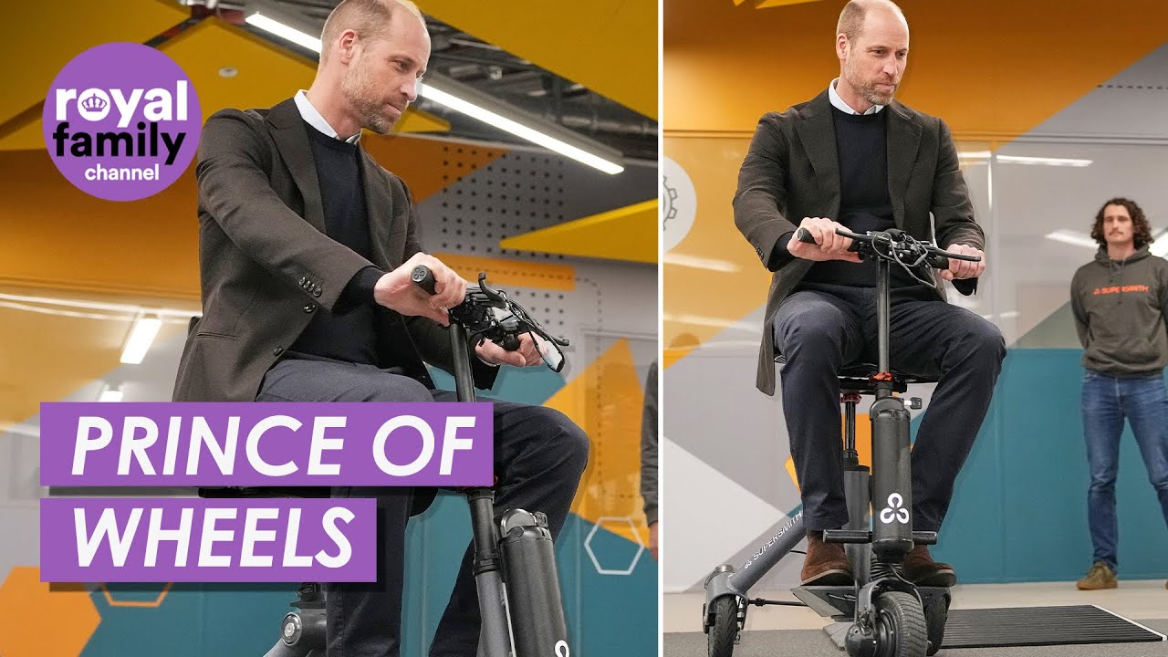 Prince William Whizzes Around in High-Tech Scooter in Bristol