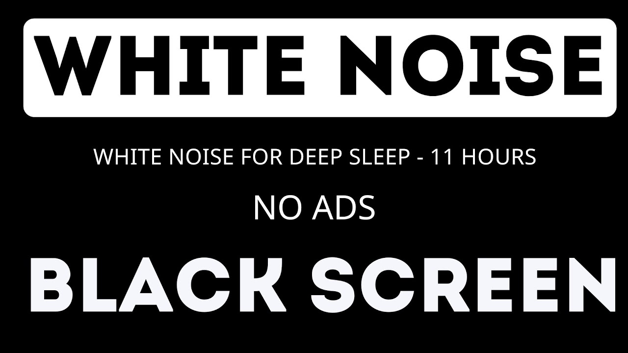 White Noise for Deep Sleep – No Ads – Black Screen – 24 Hours Continuous