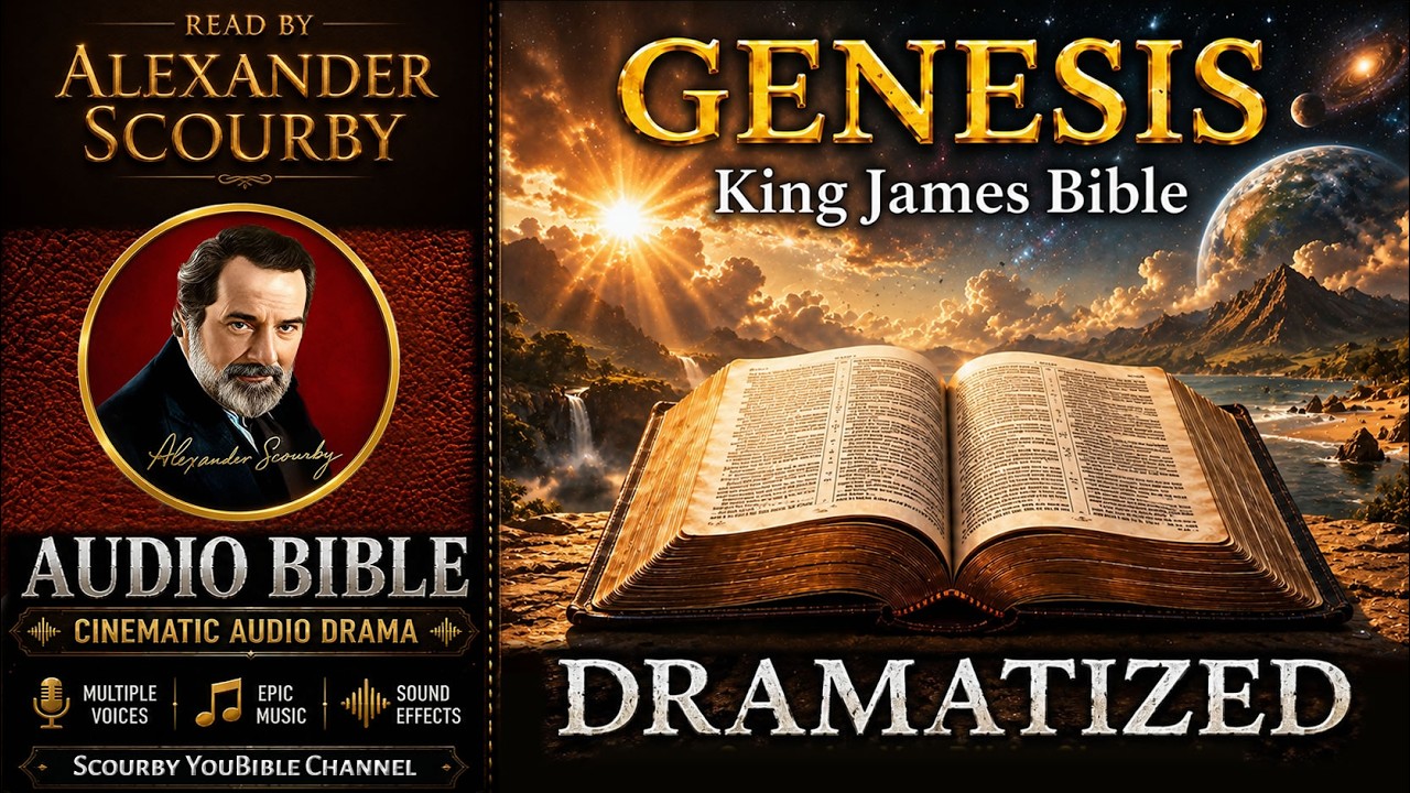 1| Genesis: SCOURBY DRAMATIZED KJV AUDIO BIBLE with music, sounds effects and many voices.