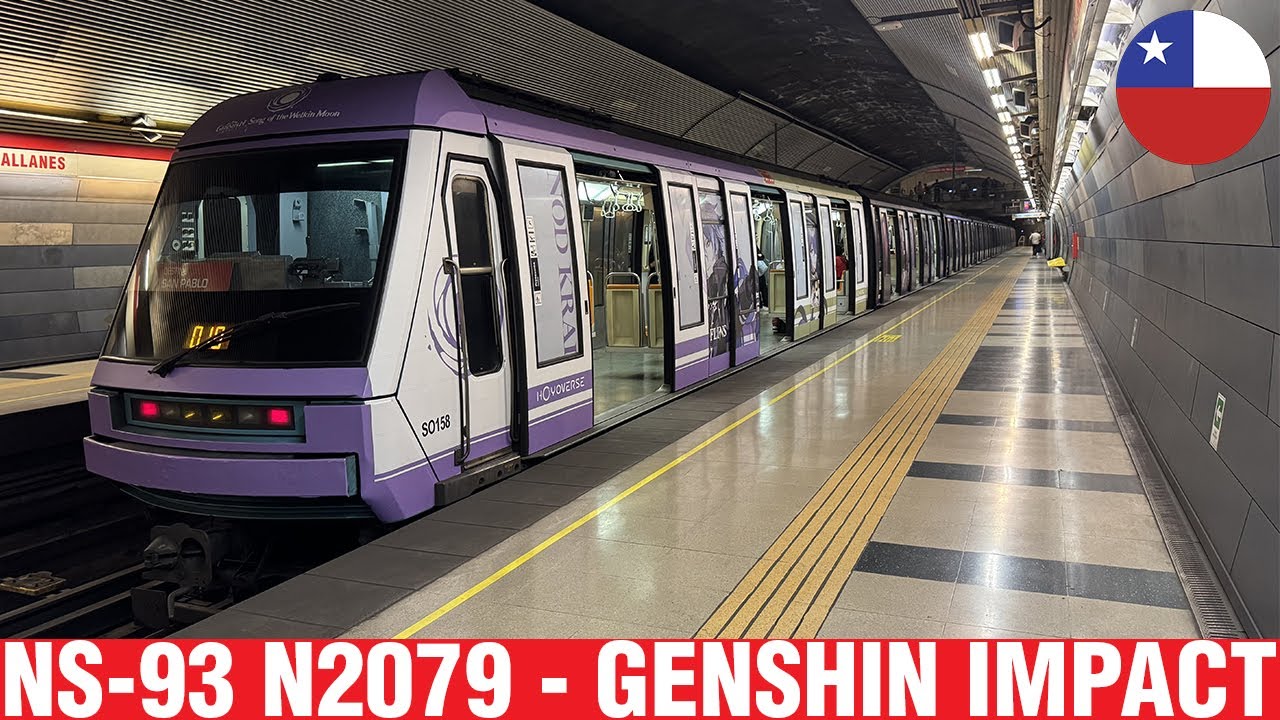 Metro De Santiago | NS-93 N2079 con publicidad Genshin Impact