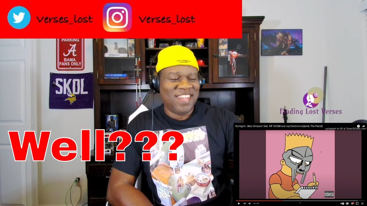 Sonnyjim & The Purist - Barz Simpson Ft. MF DOOM, Jay Electronica (Reaction)