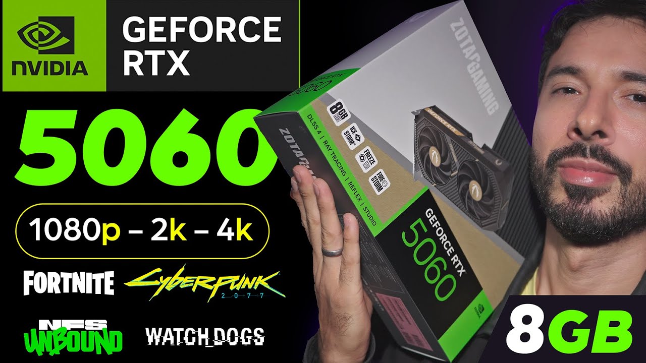 5060 RTX Nvidia 8GB PRUEBAS y unboxing ( ZOTAC ) / 1080p 2k y 4k en diferentes juegos