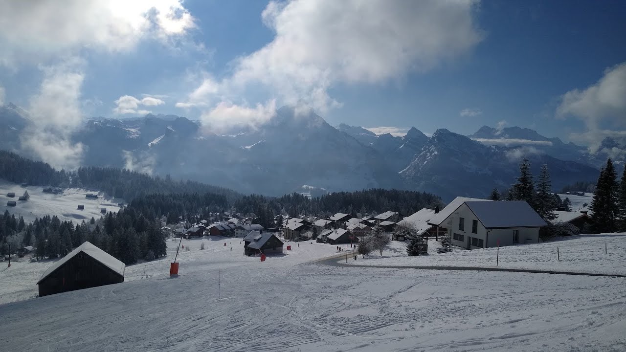 Arvenbüel Skigebiebt Skilift Wyciąg 07.01.2021 Amden