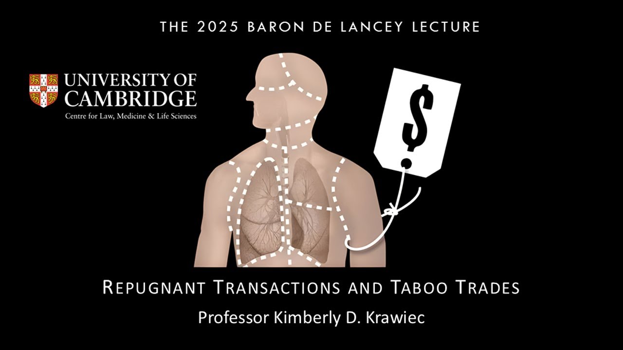 Repugnant transactions and taboo trades: The Baron de Lancey Lecture 2025