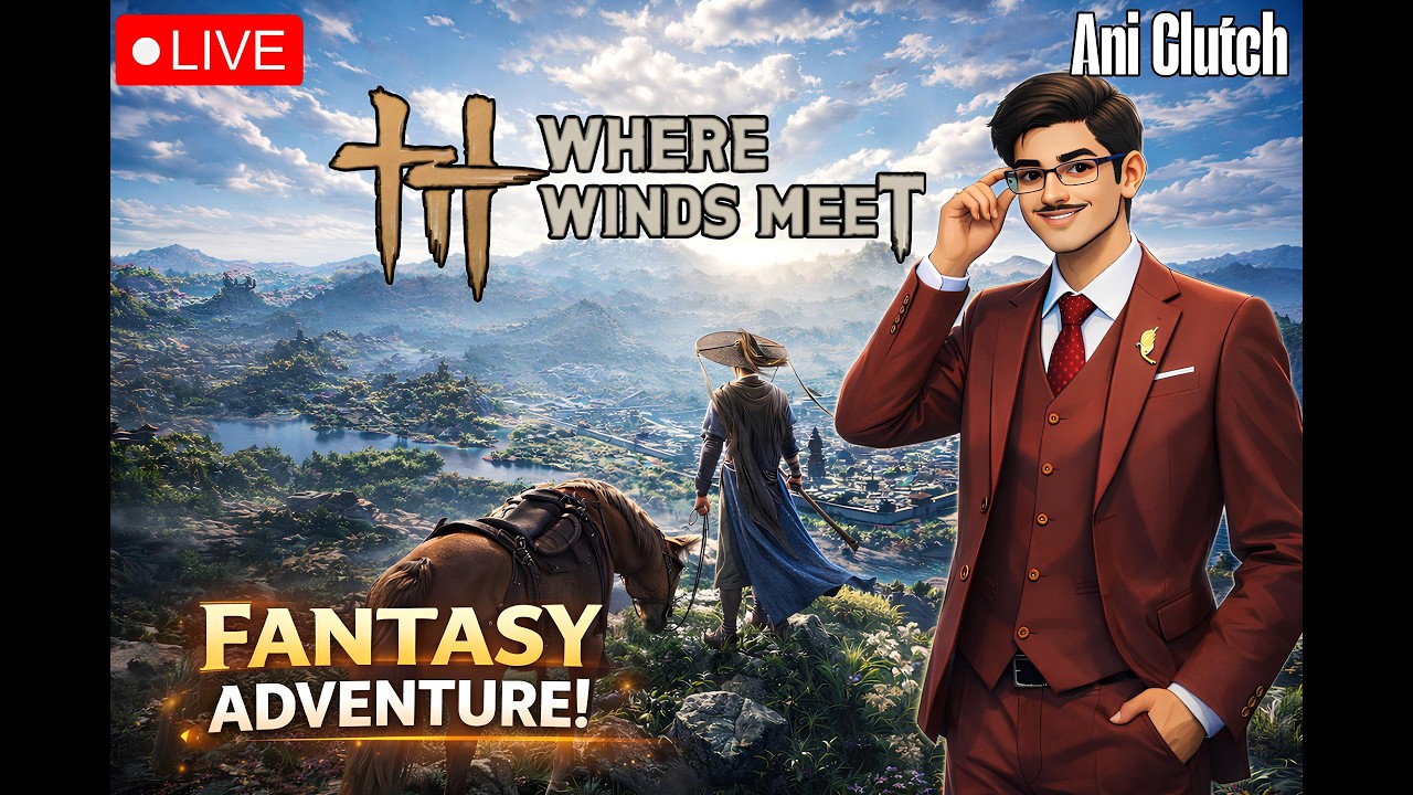 EPIC FANTASY ADVENTURE 🏔️ | OPEN WORLD EXPLORATION LIVE | ANI CLUTCH #gamingindia #wherewindsmeet