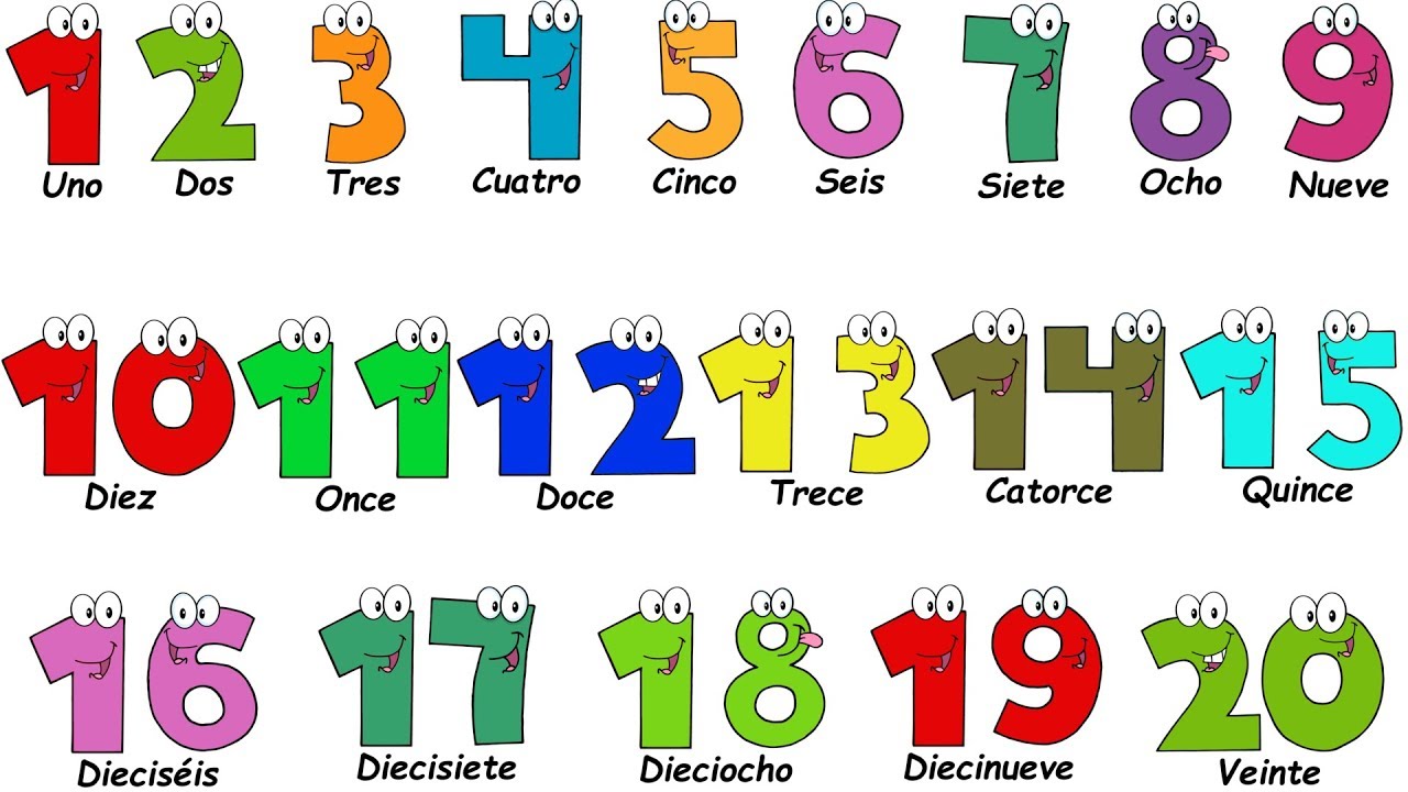 Spanish Lesson - NUMBERS 1-20 - Los N&uacute;meros del 1 al 20 - Compter jusqu'&agrave; 20 en Espagnol