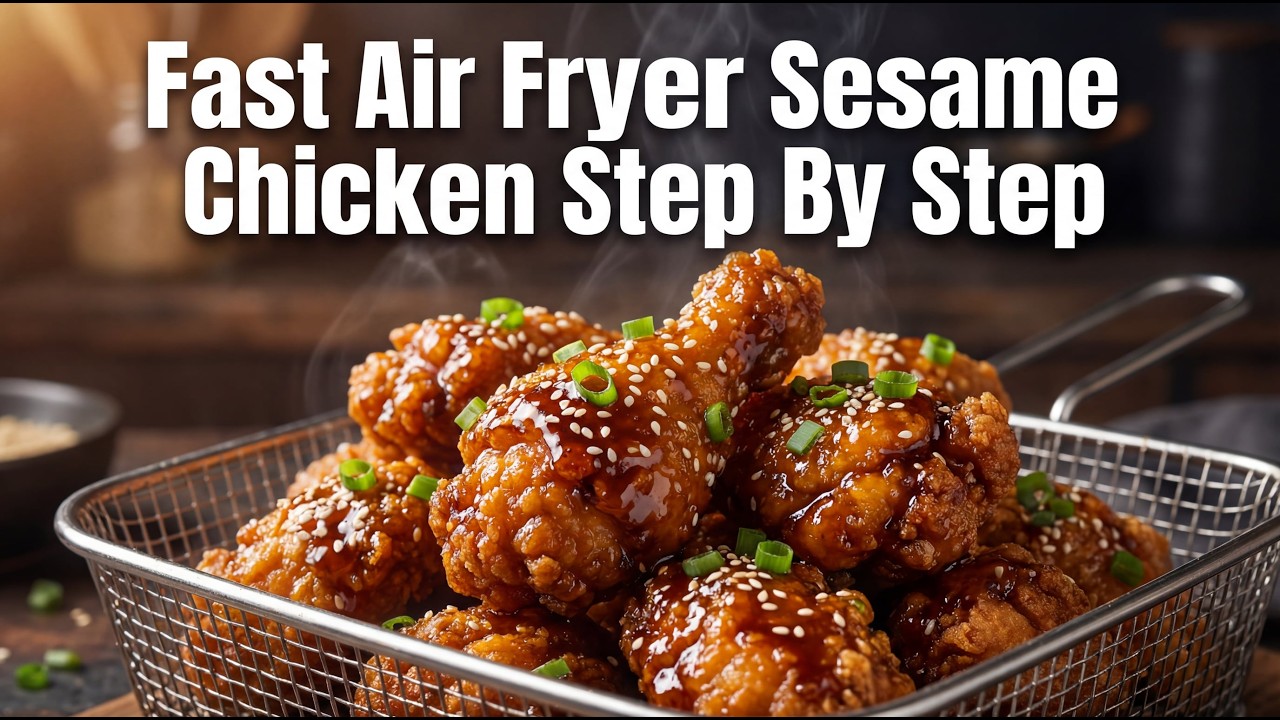 Fast Air Fryer Sesame Chicken Cooking Guide Step By Step