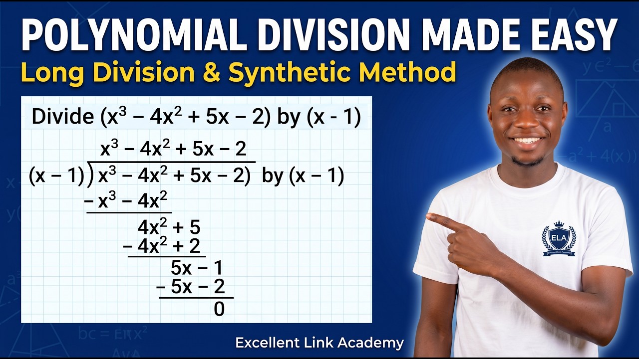 Polynomial Division Made EASY! | Long Division & Synthetic Method Explained