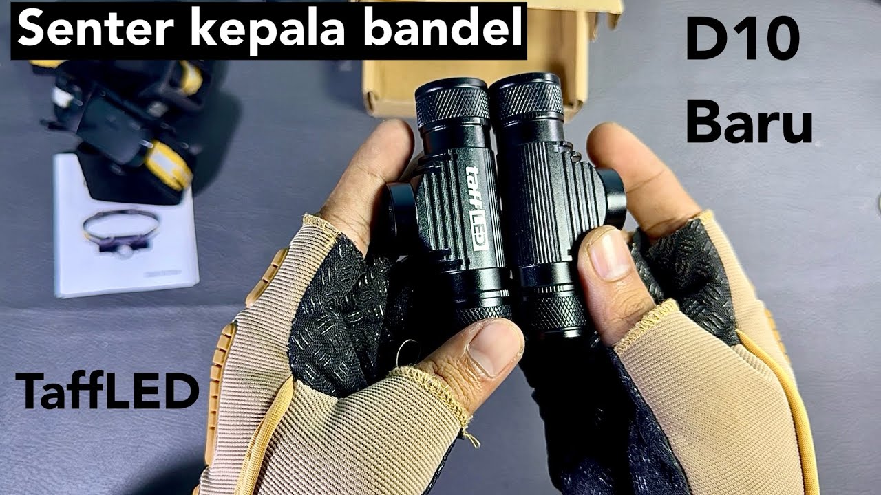 TaffLED D10 vs Boruit D10 senter kepala IPX6 tahan air terang bandel