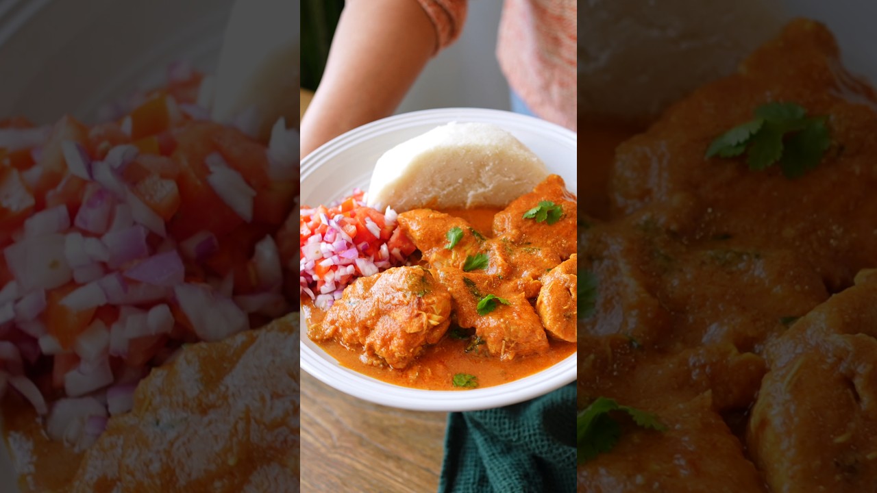 Coconut Chicken Curry & Ugali #Shorts