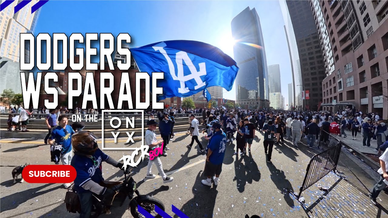 Riding the NEW Onyx 80V to the Dodgers World Series Parade | 68MPH Down 6th Street Bridge