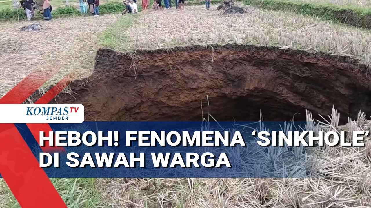 Tanah Tiba-Tiba Ambles di Sumbar, Sinkhole Sedalam 10 Meter Muncul di Area Sawah