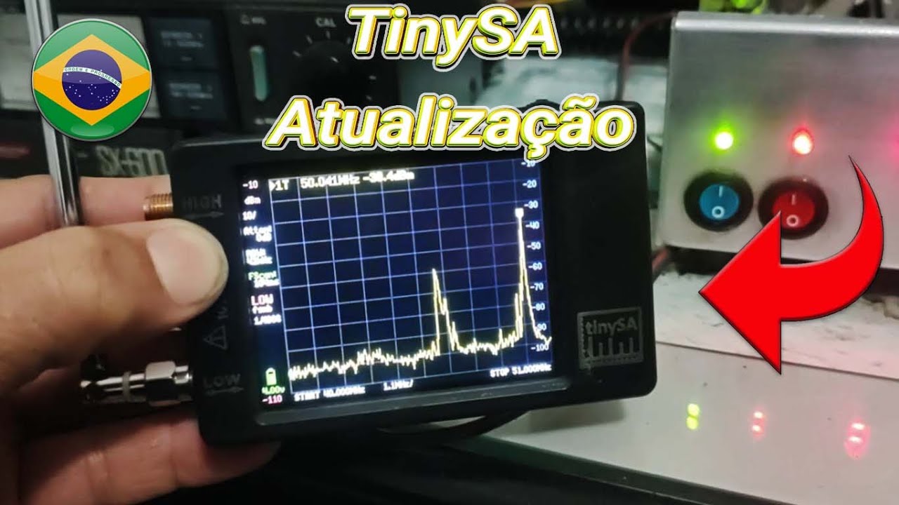 TinySA Spectrum Analyzer - Atualização 2023 com DfuSE Demo